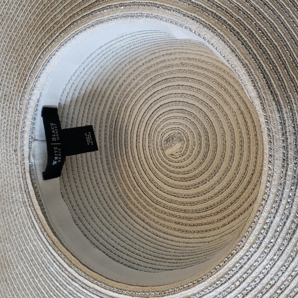 Like new white and sparkling silver wide brim hat - Picture 3 of 5